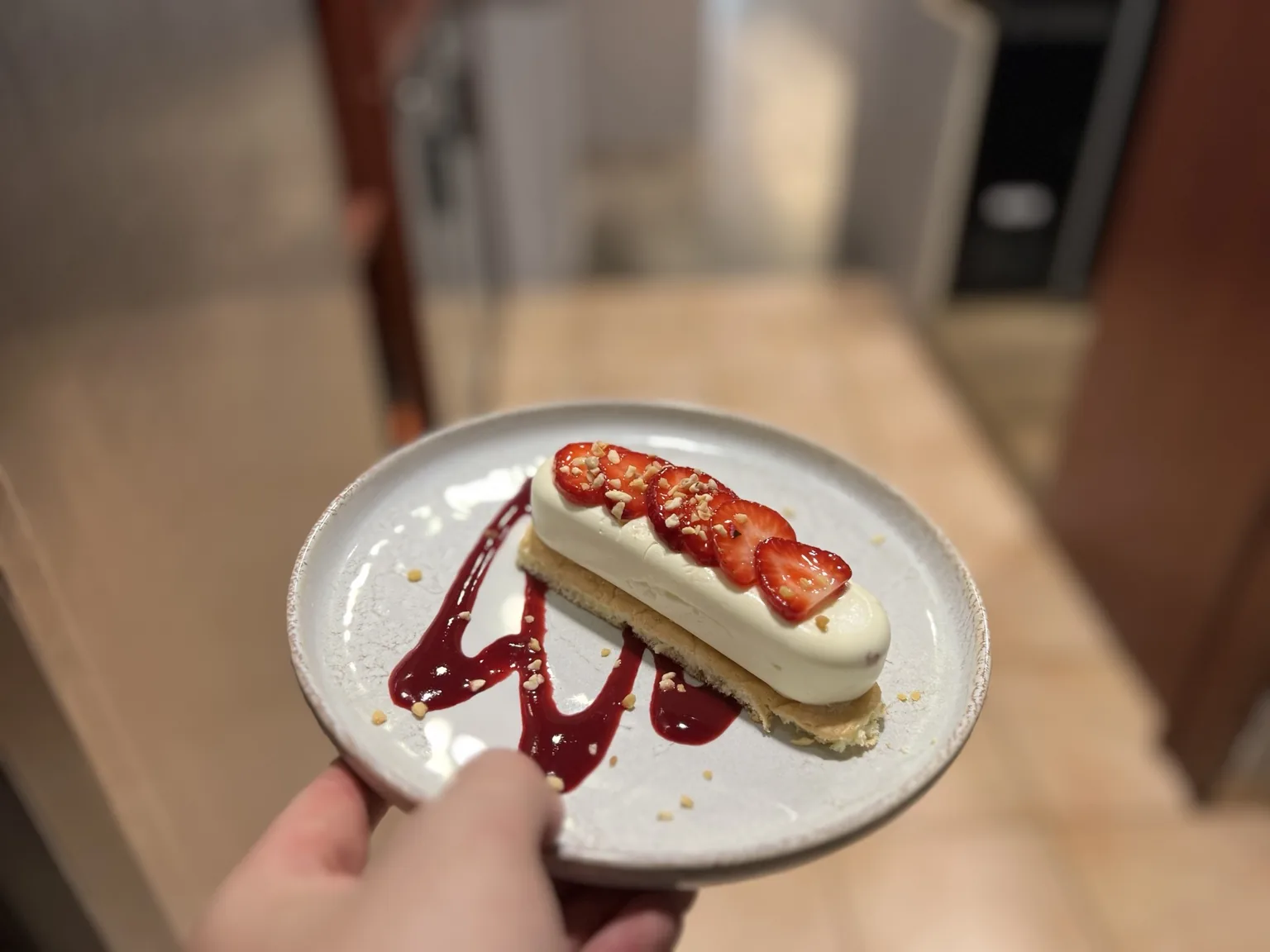 Dessert aux fraises